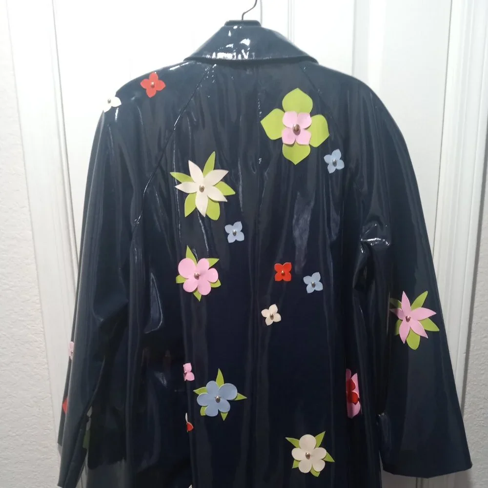 Kate Spade Floral Embellished Raincoat - Picture 5 of 5